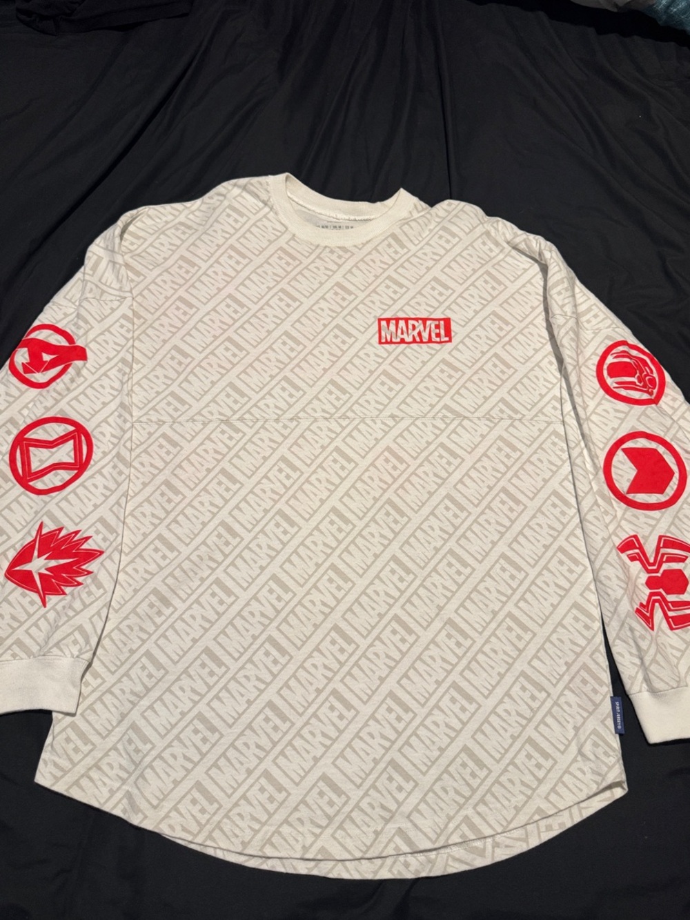 White Spirit Jersey featuring Marvel Icons